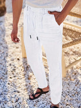 LOOSE LINEN PANTS WITH DRAWSTRING