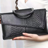 Cassandra | Handbag with Opulent Crocodile Pattern
