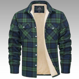 Truffel™ - Checked Trucker Jacket with Fleece Lining
