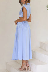 Quincy | Midi Dress with Cut-Out and Pockets