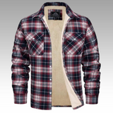 Truffel™ - Checked Trucker Jacket with Fleece Lining