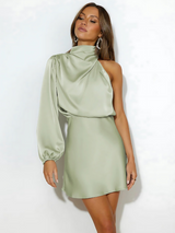Eline | Satin One-Shoulder Dress