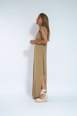 Carmela | Elegant Long Dress with Cardigan