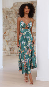 Flora | Romantic Midi Dress with Floral Print