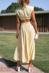 Quincy | Midi Dress with Cut-Out and Pockets