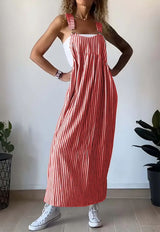 MARIELE I STRIPED MAXI DRESS