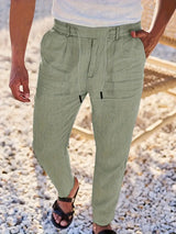 LOOSE LINEN PANTS WITH DRAWSTRING