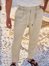 LOOSE LINEN PANTS WITH DRAWSTRING