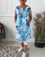 Paula - Long Top with Floral Pattern