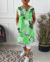 Paula - Long Top with Floral Pattern