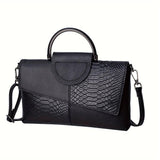 Cassandra | Handbag with Opulent Crocodile Pattern