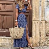Liora | Maxi Ibiza Dress in Hippie Style + FREE Belt