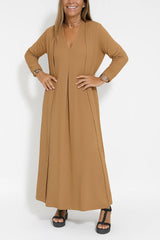 Carmela | Elegant Long Dress with Cardigan
