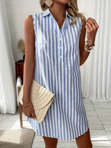 Élise | Striped Shirt Dress