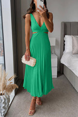 Elsa | Elegant Pleated Maxi Dress