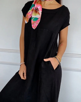 Justina - Women's Cotton Dress - Summery and with Practical Pockets