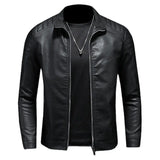 Storm™ Edge – Blue PU Leather Jacket with Modern Shoulder Details