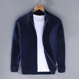 EssentialWarmth - Ribbed Zip Cardigan