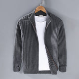 EssentialWarmth - Ribbed Zip Cardigan