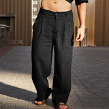 LINEN PANTS WITH WIDE LEG