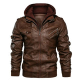 Jonas™ Hybrid – Warm Leather Jacket with Hood and Pockets