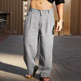LINEN PANTS WITH WIDE LEG