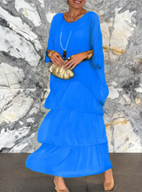 Alba™ | Loose Maxi Dress with Round Neckline