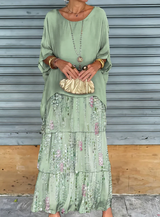 Alba™ | Loose Maxi Dress with Round Neckline