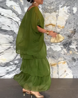 Alba™ | Loose Maxi Dress with Round Neckline