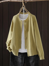 Elara™ - Pearl Button Cardigan
