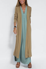 Carmela | Elegant Long Dress with Cardigan