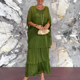 Ella | Elegant Long Dress with Stylish Bat Sleeves