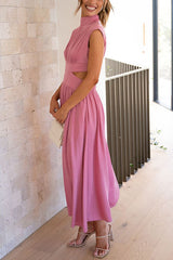 Quincy | Midi Dress with Cut-Out and Pockets