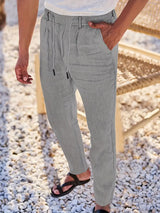 LOOSE LINEN PANTS WITH DRAWSTRING