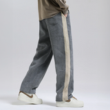 Cord Jogging Pants with Waffle Pattern