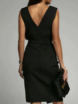 ROMILDA DRESS WITH V-NECK