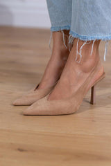 Giselle | Suede Slingback Heels