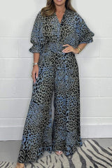 TRAUDL I JUMPSUIT WITH LEOPARD PRINT