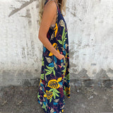 YLVA MAXI DRESS WITH V-NECK