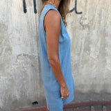 BLANDA SLEEVELESS LINEN DRESS
