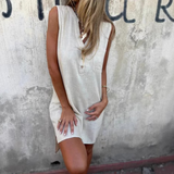 BLANDA SLEEVELESS LINEN DRESS