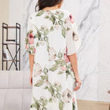 Erika - Floral Dress with Round Neckline