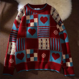 Hearth Patchwork Loom Wool Sweater