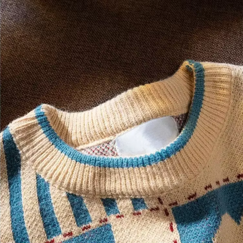Hearth Patchwork Loom Wool Sweater