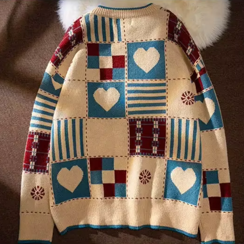 Hearth Patchwork Loom Wool Sweater