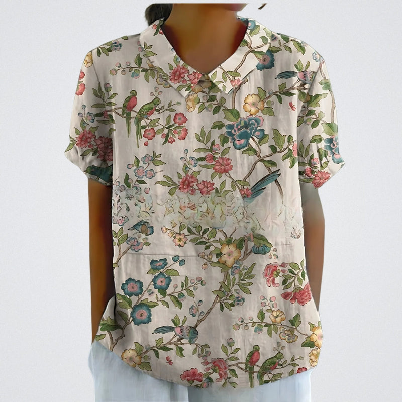 Lina | Blouse with Floral Design |