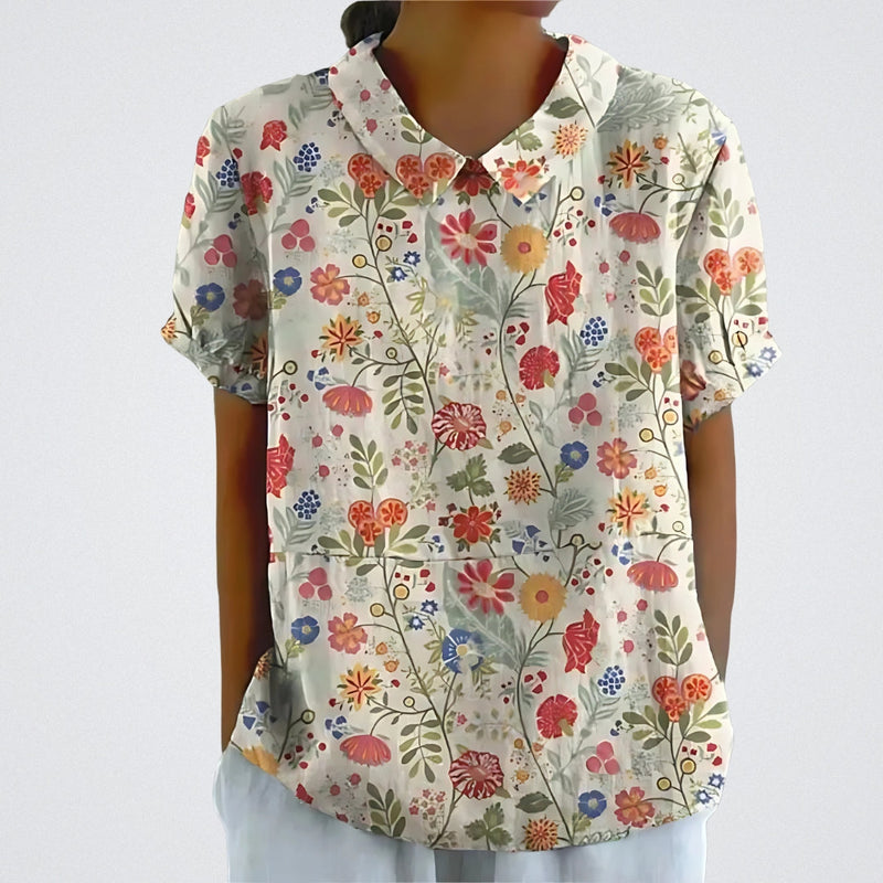Lina | Blouse with Floral Design |
