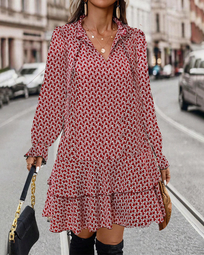 Lavinia™ – Printed Long Sleeve Dress
