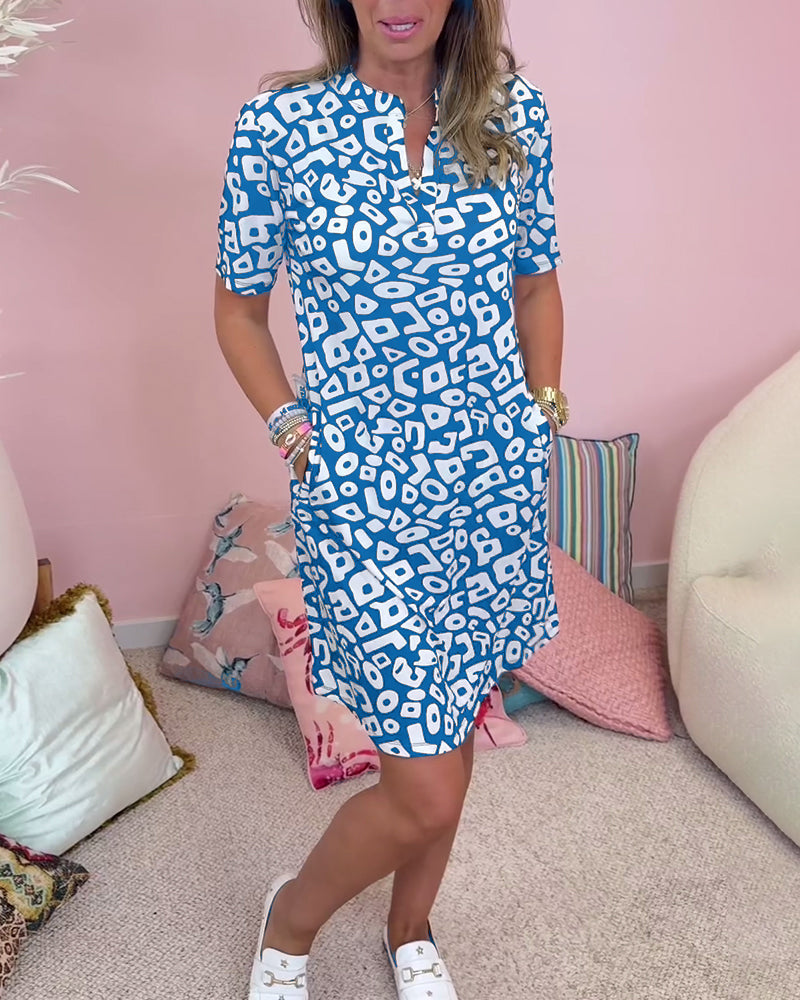 Simona - Loose Dress with Print