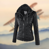 Sofia™ | Stylish Faux Leather Jacket with Zipper
